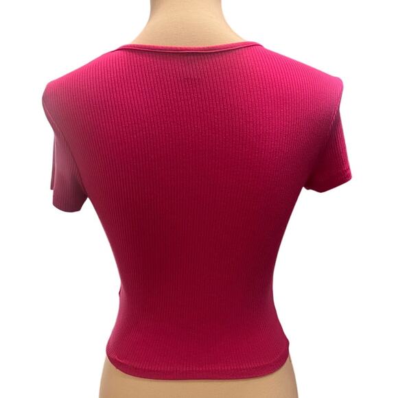 Women's Pink Cropped Shirt - Picture 2 of 2